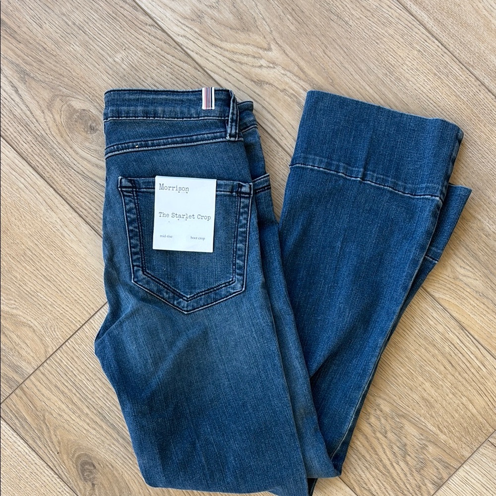 Women's Starlet Crop Blue Boot Crop Jeans Mid Rise size 26